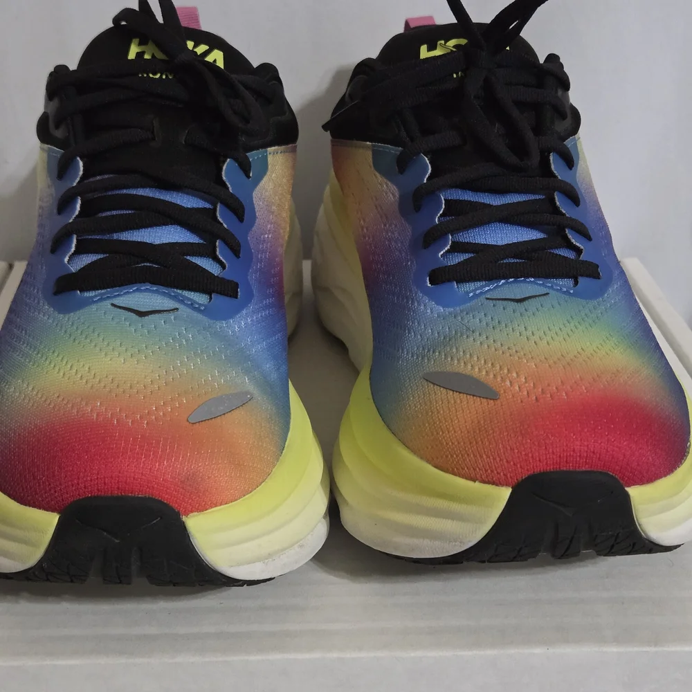 HOKA ONE ONE Bondi 8 'Rainbow' Running Shoes US Men Size 11D - Picture 4 of 11